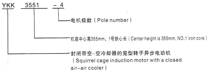 YKK系列(H355-1000)高压YE2-180M-4三相异步电机西安泰富西玛电机型号说明